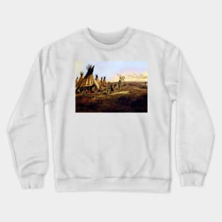 “The Silk Robe” by Charles M Russell Crewneck Sweatshirt